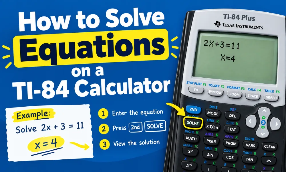 How to Solve Equations on a TI-84 Calculator